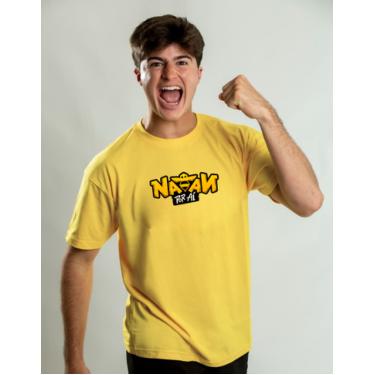 Imagem de Camiseta Algodão Amarela Manga Curta Natan por Aí Logo