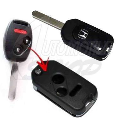 Imagem de Chave Canivete Orig Honda Civic CRV Fit Três Botões + Panic