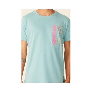 Imagem de Camiseta Básica Masculina Estampada Azul Claro T773A - Starter
