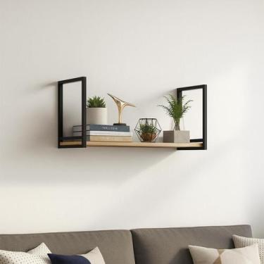 Imagem de Prateleira Simples Estante Mdf 30x100cm Tipo Industrial - Bella Decor 