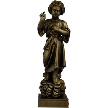 Imagem de Estátua Jesus Cristo Menino - Imagem Religiosa (Cor Ouro Velho)