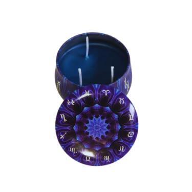 Imagem de Vela Aromática Vegana Azul – Vela Vegana - Cera 100% Vegetal de Coco, Palma e Arroz – Pote Decorativo Metálico – Aromaterapia, Decoração e Presente Criativo