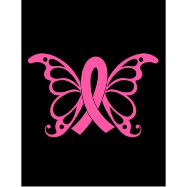 Imagem de Breast Cancer Awareness Pink Ribbon Wings Of Hope Notebook: Size 8.5 x11 Inches
