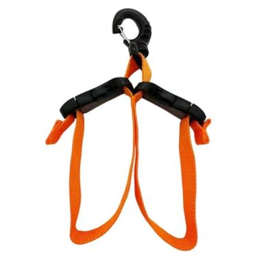 Imagem de oshhni Suporte profissional para nadadeiras de mergulho, fivelas de liberação rápida e versátil, acessórios para natação para adultos, Laranja