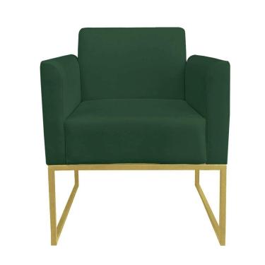 Imagem de Kit 02 Poltronas Marisa Base Dourado Verde