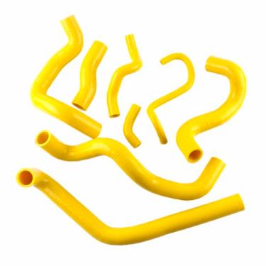 Imagem de XAJINGSU Kit de tubo de mangueira de refrigeração de radiador de silicone (3 camadas 4,5 mm de espessura, 8 peças) para modelos BMW Mini Cooper S R56 1.6 Turbo 2006-2013, resistência a altas