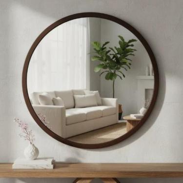 Imagem de Espelheira Redondo 40cm Moldura Alumínio Basic - Reduna