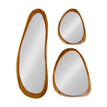 Imagem de Kit 3 Espelhos Decorativos 130x50cm 35x50cm 50x64cm - E2G Design