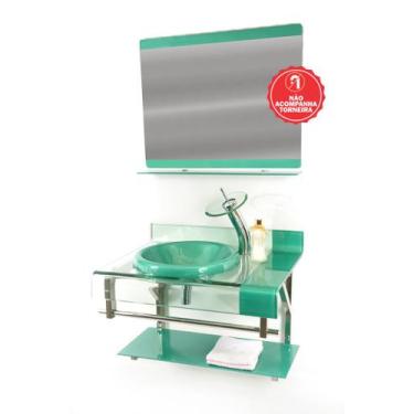 Imagem de Gabinete de Vidro 70cm para banheiro Turquia - EKASA, Verde