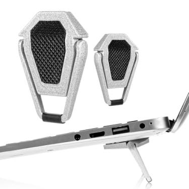Imagem de Zelphvt 2 peças de pés para laptop, suporte invisível portátil para laptop, ergonômico, suporte de resfriamento adequado para suporte de teclado de computador