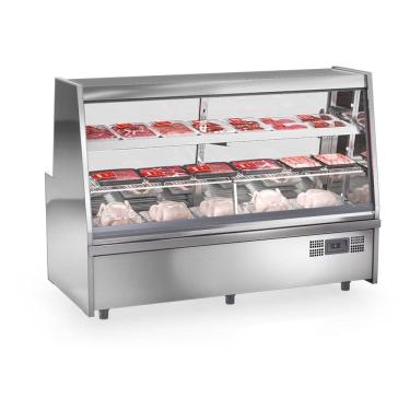 Imagem de Balcão de Açougue Refrigerado Turino Aço Inox 220V GRTA-200 AI Gelopar