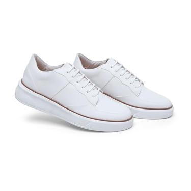 Imagem de Tênis Sapatenis Masculino Casual Moderno com Cadarço Confortavel Branco (Branco, BR, Adulto, Numérico, 41)
