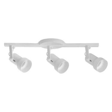 Imagem de Trilho Spot Caneca Branco 3 Spots E27 50cm - Opl Uv Resistente