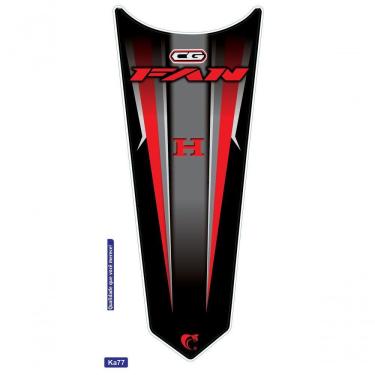 Imagem de Adesivo Gravata Tanque Moto Sem Resina Cg Fan Vermelho