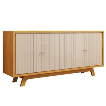 Imagem de Balcão Buffet 4 Portas 180 Cm Soleil Cedro Off White Dj Moveis