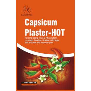 Imagem de Adesivos de capsaicina - 30 peças de adesivo de capsicum quente - 12 cm x 18 cm de gesso capsicum