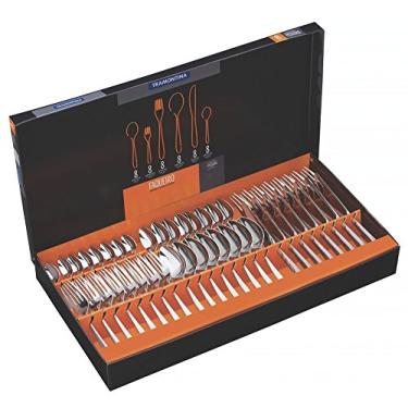 Imagem de Tramontina 66962144 Faqueiro Aço Inox com Faca para Churrasco 48 Peças, Prata
