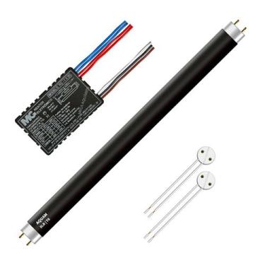 Imagem de Lâmpada luz negra kit T8 20W 4P G13 60cm + reator + soquete - Aquam