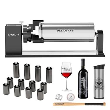 Imagem de Rolo rotativo a laser Creality Pro para gravador a laser Falcon A1, adequado para gravação de objetos cilíndricos, kit rotativo com elevação M6 para Falcon A1