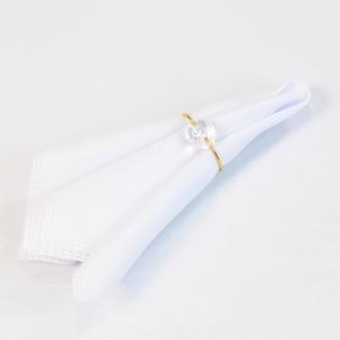 Imagem de Kit 2 Peças Guardanapo Oxford, 35x35cm, Tecido 100% Poliéster, Liso, para Mesa Posta, Refeições e Área Gourmet (Branco)