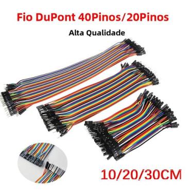 Imagem de Kit De Cabos Jumper Dupont Para Arduino DIY 10CM 20CM 30CM Macho Para 