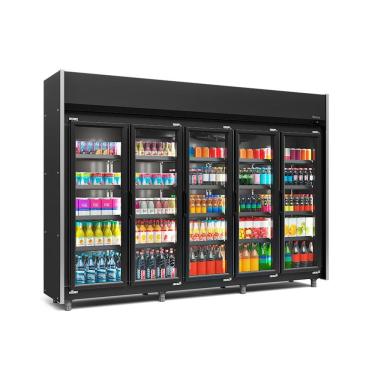 Imagem de Refrigerador Expositor Vertical 1960 Litros Preto Gelopar Geas-5p Lb 220V