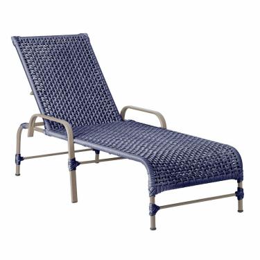 Imagem de Espreguiçadeira Catar Fendi E Corda Náutica Trama Original Azul