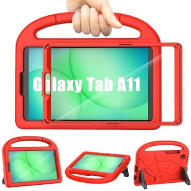 Imagem de Capa para Samsung Galaxy Tab A11/A9/A7 Lite para crianças de 8,7 polegadas, capa Lainergie leve à prova de choque para crianças com suporte para Galaxy Tab A9/A7 Lite, vermelha