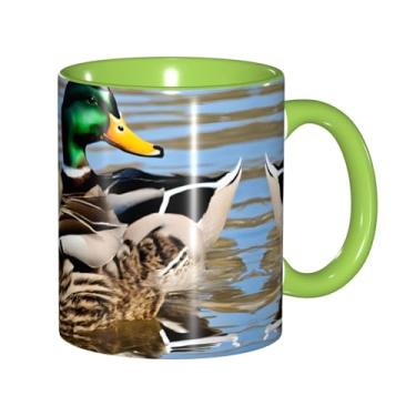 Imagem de Zeraoke Mallard Duck Print Canecas de café criativas, personalizadas, presente para família, tamanho de 325 ml, unissex