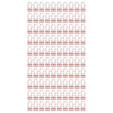 Imagem de 100 pçs bonito animal forma clipes de pasta forte força de fixação grampos de papel de metal resistente para escritório escola uso doméstico ouro rosa (Tipo 1)