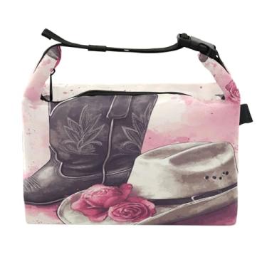Imagem de STAYTOP Linda lancheira de cowboy ocidental com fivela de alça, lancheira isolada para meninos e meninas, lancheira térmica para trabalho escolar