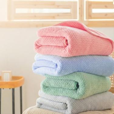 Imagem de 1 peça de toalha de tecido de abacaxi, super absorvente e de secagem rápida, ultramacia para banheiro, academia e spa, essencial para casa, cor aleatória