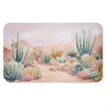 Imagem de Tapete antifadiga Sandy Desert Wonderland, ergonômico acolchoado para cozinha e pé com suporte antiderrapante, tapete confortável ecológico, design por Ramona Murdock, 76 cm x 45 cm