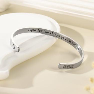 Imagem de Pulseiras femininas de aço inoxidável modernas – Pulseira de prata inspiradora para ansiedade, pulseiras hipoalergênicas de mantra delicadas, presentes de aniversário personalizados, joias de verão à