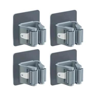 Imagem de Suporte De Parede Para Vassouras E Rodos (4 Peças)  Fácil Instalação S