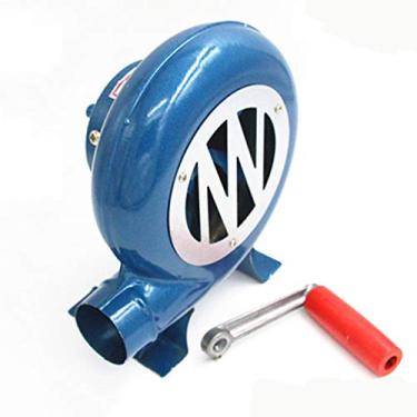 Imagem de TRGCJGH Ventilador de manivela portátil Ventilador de grelha de ferro forjado manual Soprador de engrenagem de ferro forjado Isqueiro de carvão Ventilador radial 80w-350w, 80W