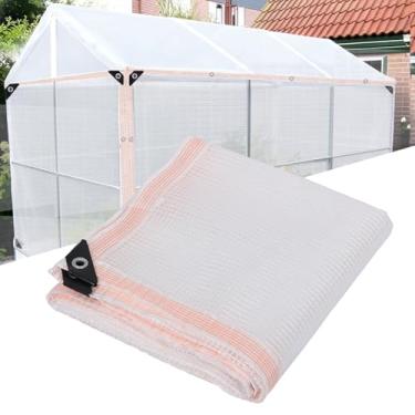 Imagem de DJAPWPX 2 peças de lona de estufa transparente à prova d'água, capa de plástico de estufa de 18 mm, folha de lona reforçada com suporte de malha para agricultura de berçário de jardim