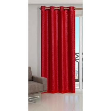 Imagem de Cortina Blackout Bloqueia Luz Solar Total - Proteção para Móveis e Sono Profundo, Medida Pronta para Quarto e Sala(vermelha xadrez)