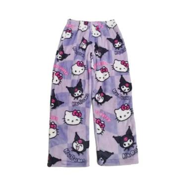 Imagem de Pijamas De Flanela Hello Kitty Para Mulheres Em Tamanho plus Para O Ha