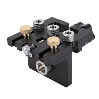 Imagem de FTVOGUE Localizador de Perfuração para Carpintaria, Dispositivo de Guia de Passador Ajustável Com Adaptadores de Broca de 6 8 10 Mm para Fabricação de Armários e Construção de Móveis