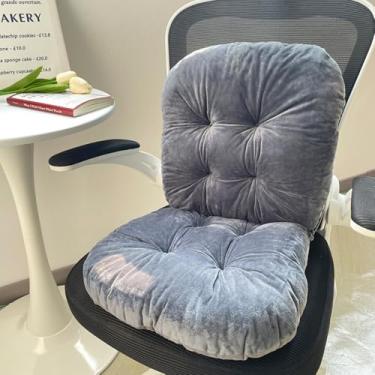 Imagem de UNWAAT Linda almofada para cadeira de mesa com encosto antiderrapante para cadeira de escritório almofada de balanço com laços almofadas de cadeiras rosa para escritório, sala de jantar, jogos