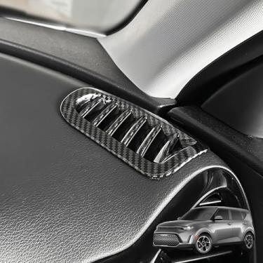 Imagem de JUIVEEL Tampa da moldura da saída de ar condicionado da parte dianteira do carro Tampa da moldura da saída de ar condicionado lateral do painel da tampa da saída de ar AC compatível com acessórios Kia