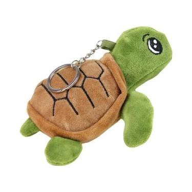 Imagem de Brinquedo De Pelúcia De Tartaruga Macia Para Crianças, Chaveiro De Ani