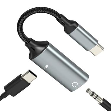 Imagem de Adaptador USB C para auxiliar (2 em 1) conector de áudio para iPhone 17 16 15 Pro Max 3,5 mm cabo tipo C carregador compatível com Samsung Galaxy S25 S24 Splitter Dongle Cord Wired Android para Ipad