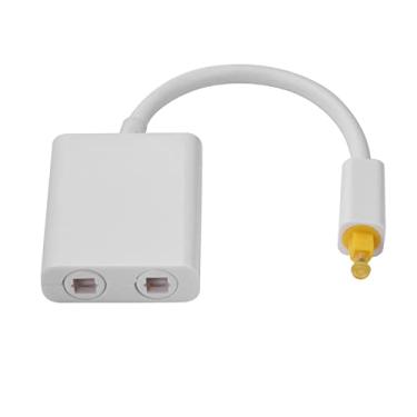 Imagem de Generic Adaptador Divisor de áudio óptico Digital Toslink de Porta Dupla de Alto Desempenho para Receptor de CD DVD A/V para Experiência de Audição Final (Branco)