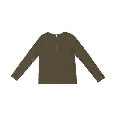 Imagem de Blusa Feminina Com Botões Manga Longa Rovitex Verde, GG, Verde