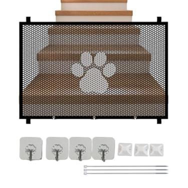 Imagem de Portão de malha para animais de estimação, portão de cão de malha - Portão de tela de cachorro - Porta de destacável Cerca de estimação respirável para corredores de portas de varandas