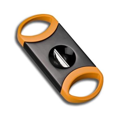 Imagem de JDIME Tesoura de charuto mais vendida de aço inoxidável abridor de bolso portátil acessório de fumaça (laranja)