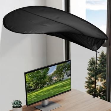 Imagem de Cubículo de escritório ajustável e persiana de mesa, bloqueador de luz essencial para divisórias, dossel de mesa para bloquear luzes aéreas e brilho