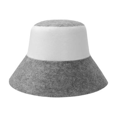 Imagem de FashionCha Touca de Sauna, Acessório para Sauna, Leve, de Alta Qualidade, Reutilizável, Prática E Portátil, Presente Ideal para Homens E Mulheres, Proteção, Estilo B em cinza e branco